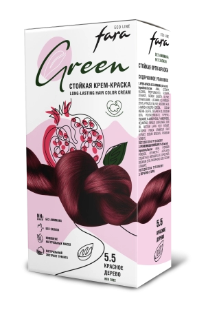 Fara Eco Line Green Краска для волос 5.5 Красное, дерево