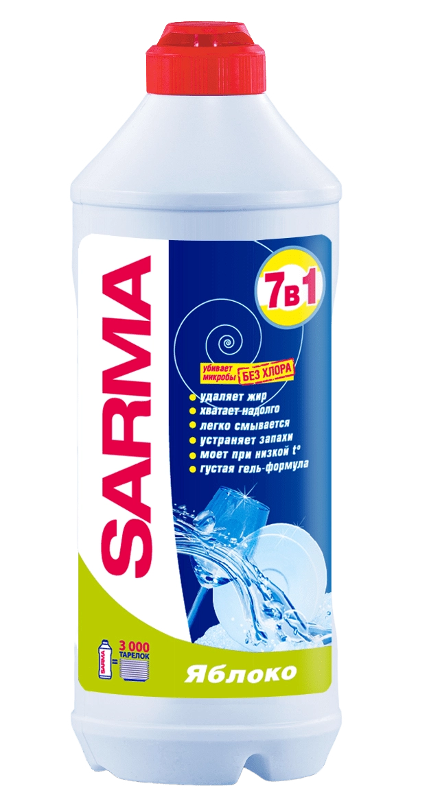 Sarma Жидкость для посуды Яблоко, 500мл