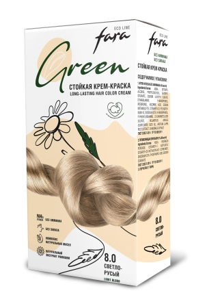Fara Eco Line Green Краска для волос 8.0, Светло-русый