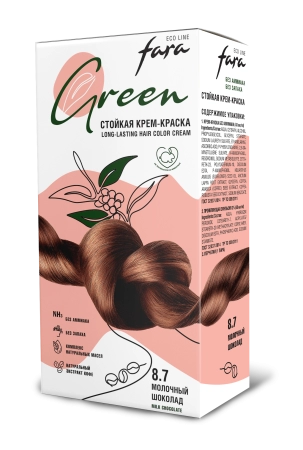 Fara Eco Line Green Краска для волос 8.7 Молочный, шоколад