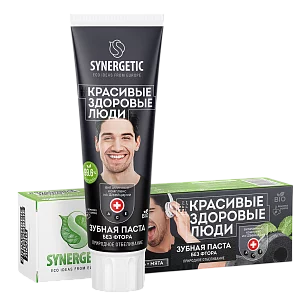 SYNERGETIC Зубная паста Природное отбеливание 100г