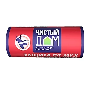 Чистый дом Липкая лента от мух с аттрактантом, 1шт