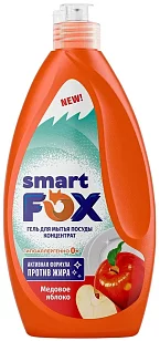 SYNERGETIC SMART FOX Средство д/мытья посуды Медовое яблоко 400мл