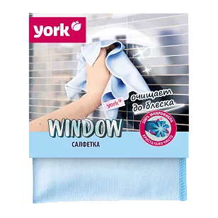 YORK Салфетка из микрофибры для окон 30х30см