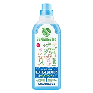SYNERGETIC Кондиционер-ополаскиватель для белья Утренняя роса, 1л