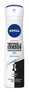 Nivea Део спрей Невидимая защита д/черного и белого Pure 150мл (6шт)