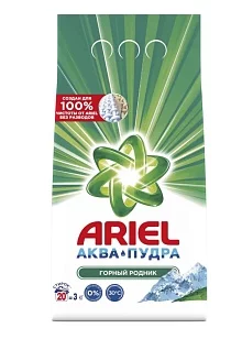 ARIEL Стиральный порошок Автомат Горный родник, 3кг