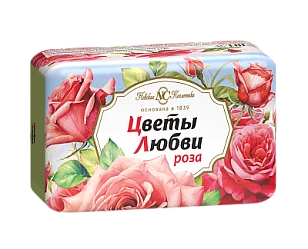 Невская Косметика Туалетное мыло Цветы любви Роза 90г