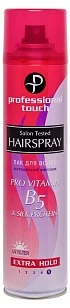 Professional Touch Лак д/волос Pro-Vitamin B5 & Silk Protein экстрасильная фиксация 265мл