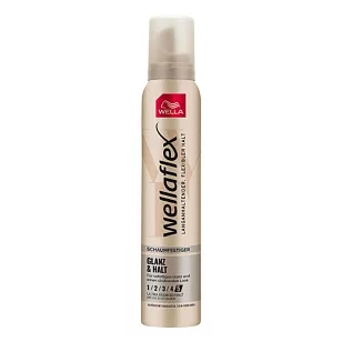 Wella Wellaflex Мусс для волос Glanz&Halt Блеск и фиксация ССФ 5, 200мл