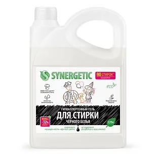 SYNERGETIC Средство для стирки для черного белья гель, 2,75л