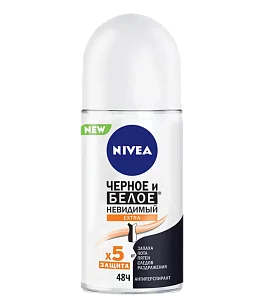 Nivea Део ролик Невидимый для черного и белого Extra 50мл, (30шт)
