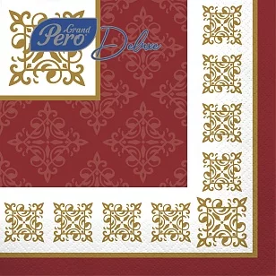 Pero Grand Deluxe Салфетки бумажные 3-сл Магнат 33х33см 20шт*