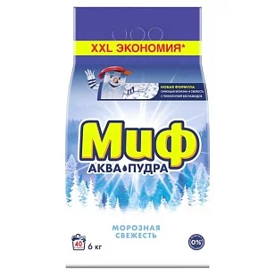 МИФ Стиральный порошок Автомат 3в1 Морозная свежесть, 6кг