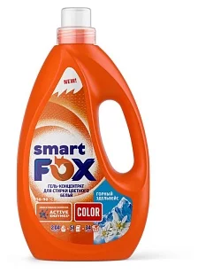 SYNERGETIC SMART FOX Средство д/стирки COLOR Горный эдельвейс гель 2,04л