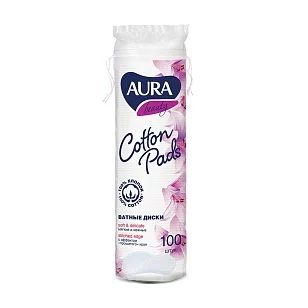 AURA Ватные диски, 100шт
