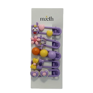 Mæth Набор заколок для волос  фиолетовый 5шт