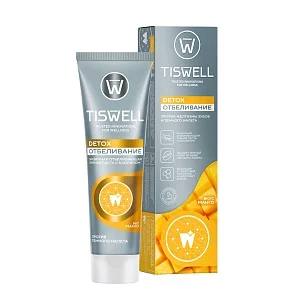 TISWELL Зубная паста отбеливающая энзимная от темного налета и камня Манго 110г