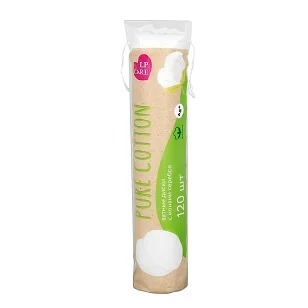 LP CARE Диски ватные Pure cotton с добавлением ионов серебра 120шт