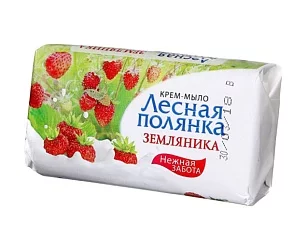 Лесная Полянка Крем-мыло Земляника, 90гр