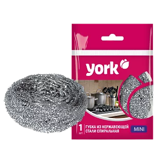 YORK Губка стальная спиральная Мини