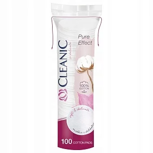 CLEANIC Pure Effect Ватные диски гигиенические 100шт