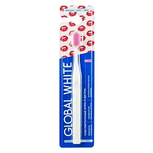GLOBAL WHITE Зубная щетка Чувствительные зубы и десны  soft 