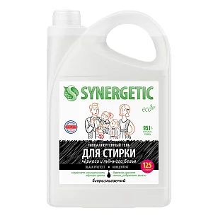 SYNERGETIC Средство д/стирки Black Protect гель 3,75л
