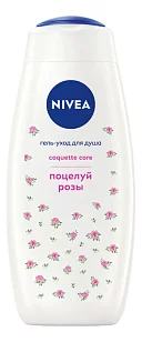 Nivea Гель-уход д/душа Coquette core Поцелуй розы 500мл