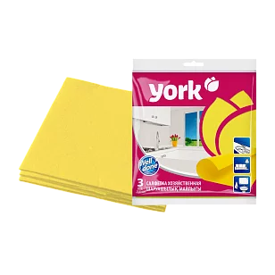 YORK Салфетка вискозная Домашняя 35х35см 3шт