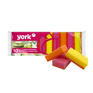 YORK Губки для посуды Джамбо 10шт