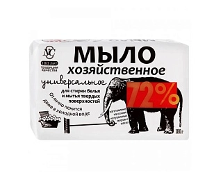Невская Косметика Хозяйственное мыло 72% универсальное, 180г