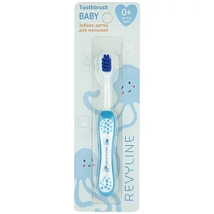 Revyline S3900 BABY Зубная щетка детская 0-3лет голубая мягкая