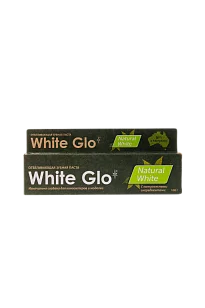 WHITE GLO Зубная паста отбеливающая Natural White 100г