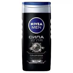 Nivea MEN Гель для душа мужской Сила угля, 250мл