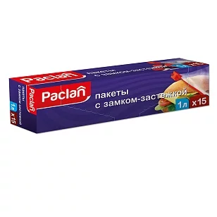 Paclan Пакеты с замком-застежкой 22х18см 1л , 15шт