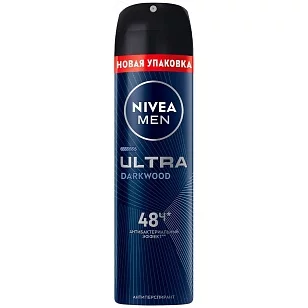 Nivea MEN Део спрей мужской Ultra Darkwood 150мл