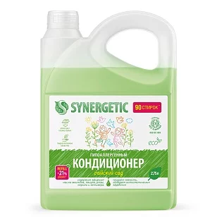 SYNERGETIC Кондиционер-ополаскиватель для белья Райский сад, 2,75л