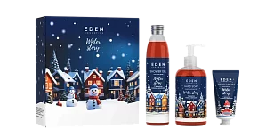EDEN Winter story BLUE Подарочный набор №3 (Крем д/рук 50мл+Жидкое мыло 245мл+Гель д/душа 320мл)