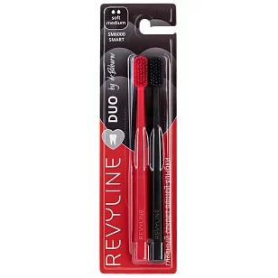 Revyline SM6000 DUO Набор зубных щеток красная+черная мягкие 2шт (нов)