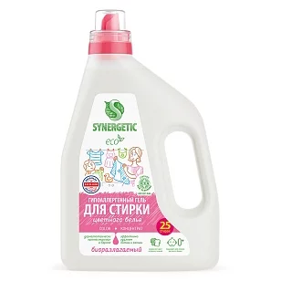 SYNERGETIC Средство для стирки Color гель, 1,5л