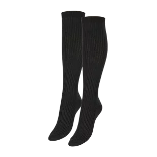 RuSocks Гольфы однобортные с рельефным рис. черные 25-27р-р