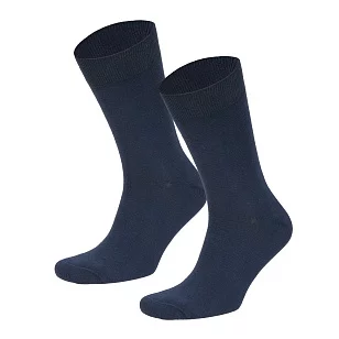 RuSocks Носки классические 1й борт/высокий паголенок муж. т.синие 25р-р