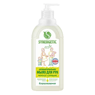 SYNERGETIC Жидкое мыло Мелисса и ромашка 500мл