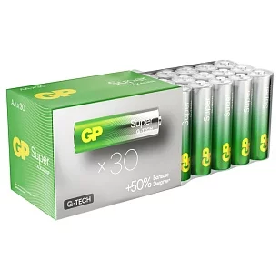 GP Super Alkaline 15А АА Батарейки 30 шт в пленке