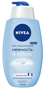Nivea Гель-уход для душа Нежность и Забота, 750мл