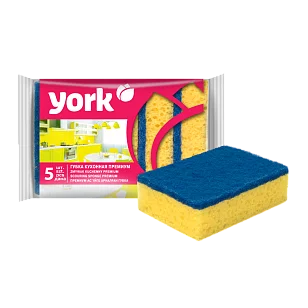 YORK Губки для посуды Премиум 5шт