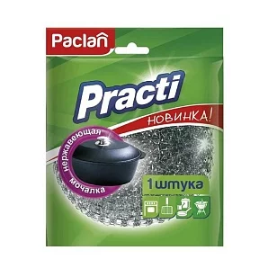 Paclan Мочалка металлическая большая, 1шт