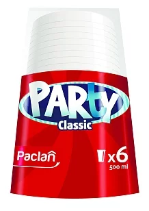 Paclan Party Стакан пластиковый прозрачный Classic 500мл 6шт