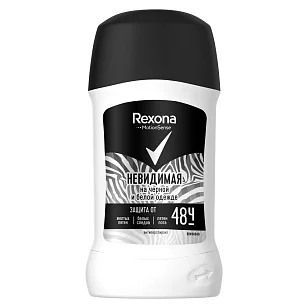 REXONA Део стик Невидимая на Черном и белом, 40мл